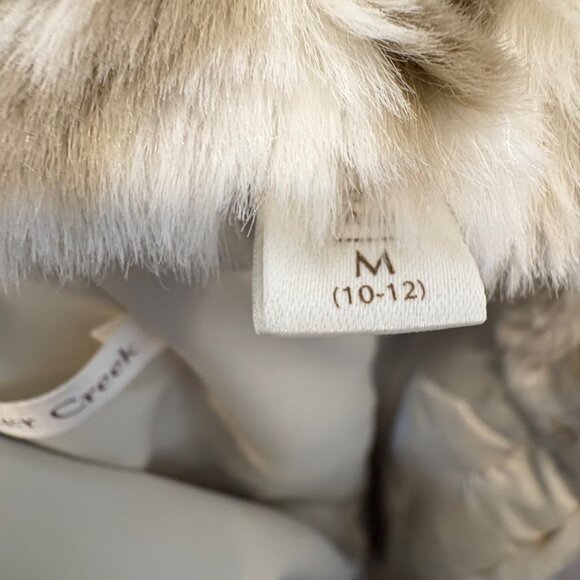 Faux Fur Toggle Vest Coldwater Creek Beige Brown Leopard Print Med Soft - Picture 6 of 8